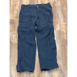 Navy BLue ladies Columbia PFG Omnishade zip-off pants 14Reg